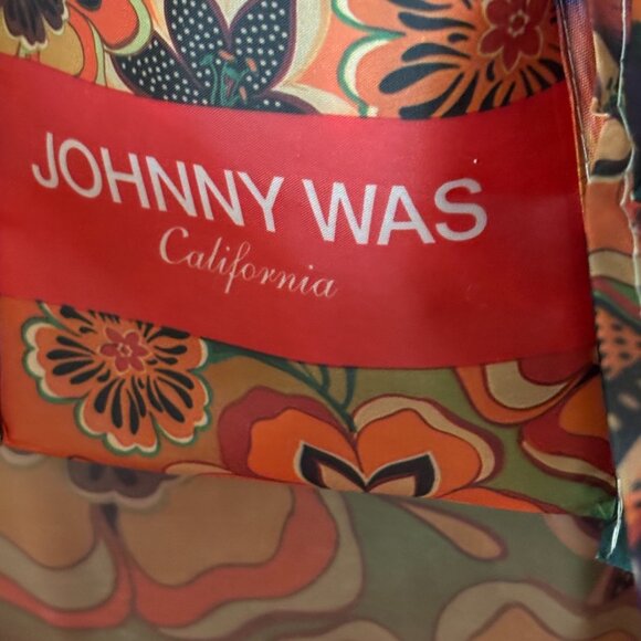 Johnny Was Red and Orange Floral Shopper Tote - Picture 5 of 7